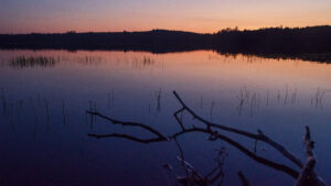 Sunset Reflection On Massawepie Lake, 2023